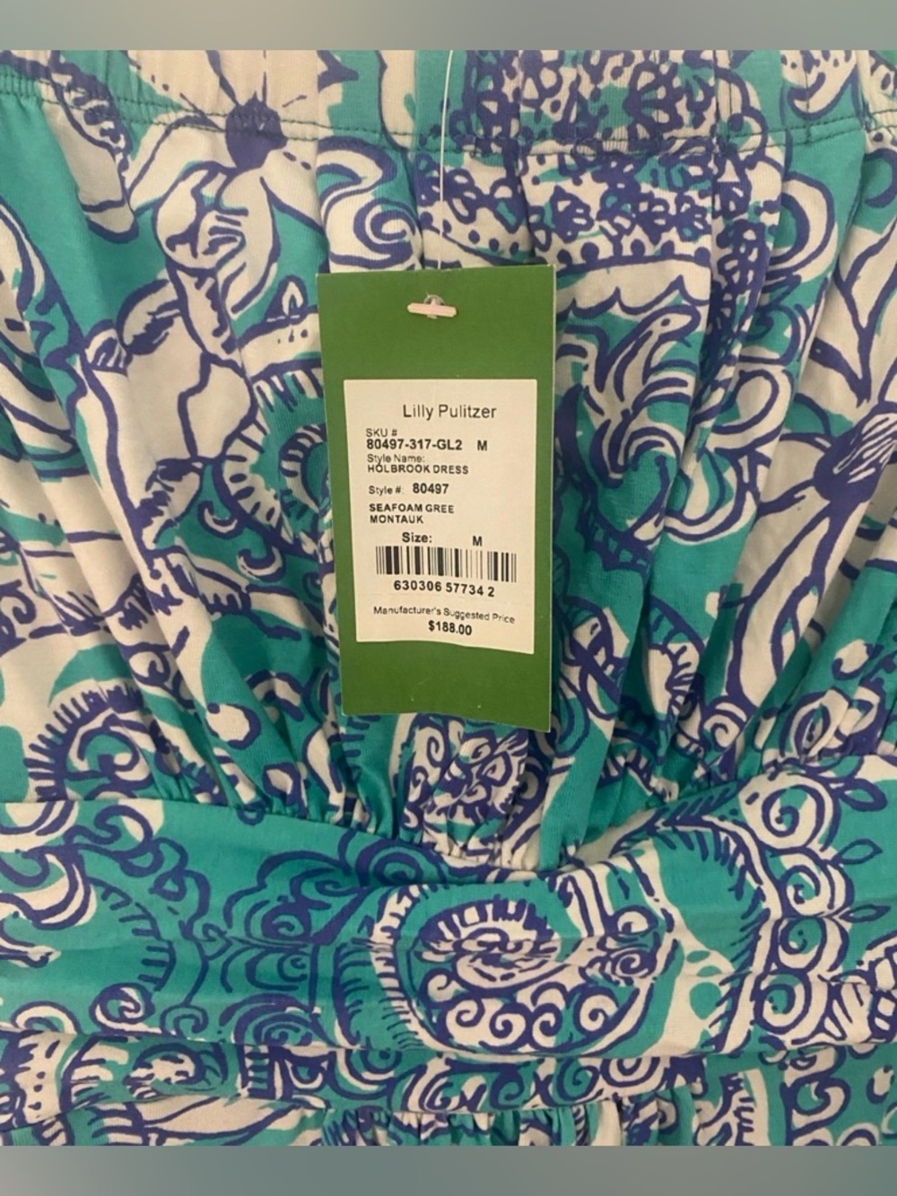 Lilly Pulitzer Holbrook Maxi Dress Seafoam Green Montauk Jersey Strapless M NWT - Picture 2 of 6
